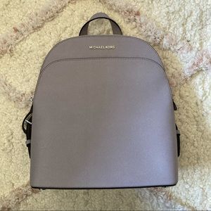 Michael Kors Emmy Large Leather Backpack in Lilac